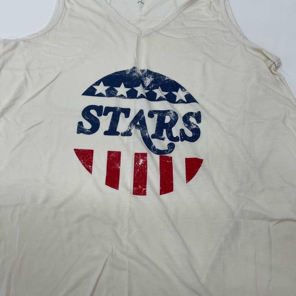 Style & Co Womens American Stars Tank Top Shirt Patriotic American Size Small L